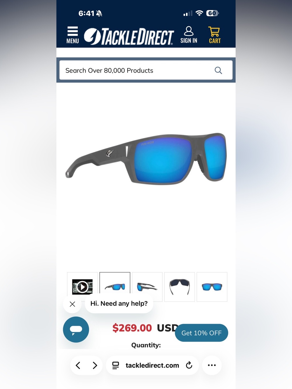 Fin-Nor Hells Bay Polarized Sunglasses With Blue Mirror Lenses